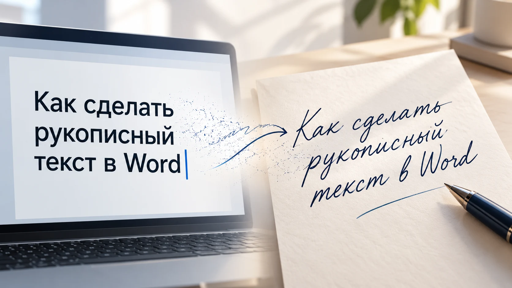 Как сделать рукописный текст в Word